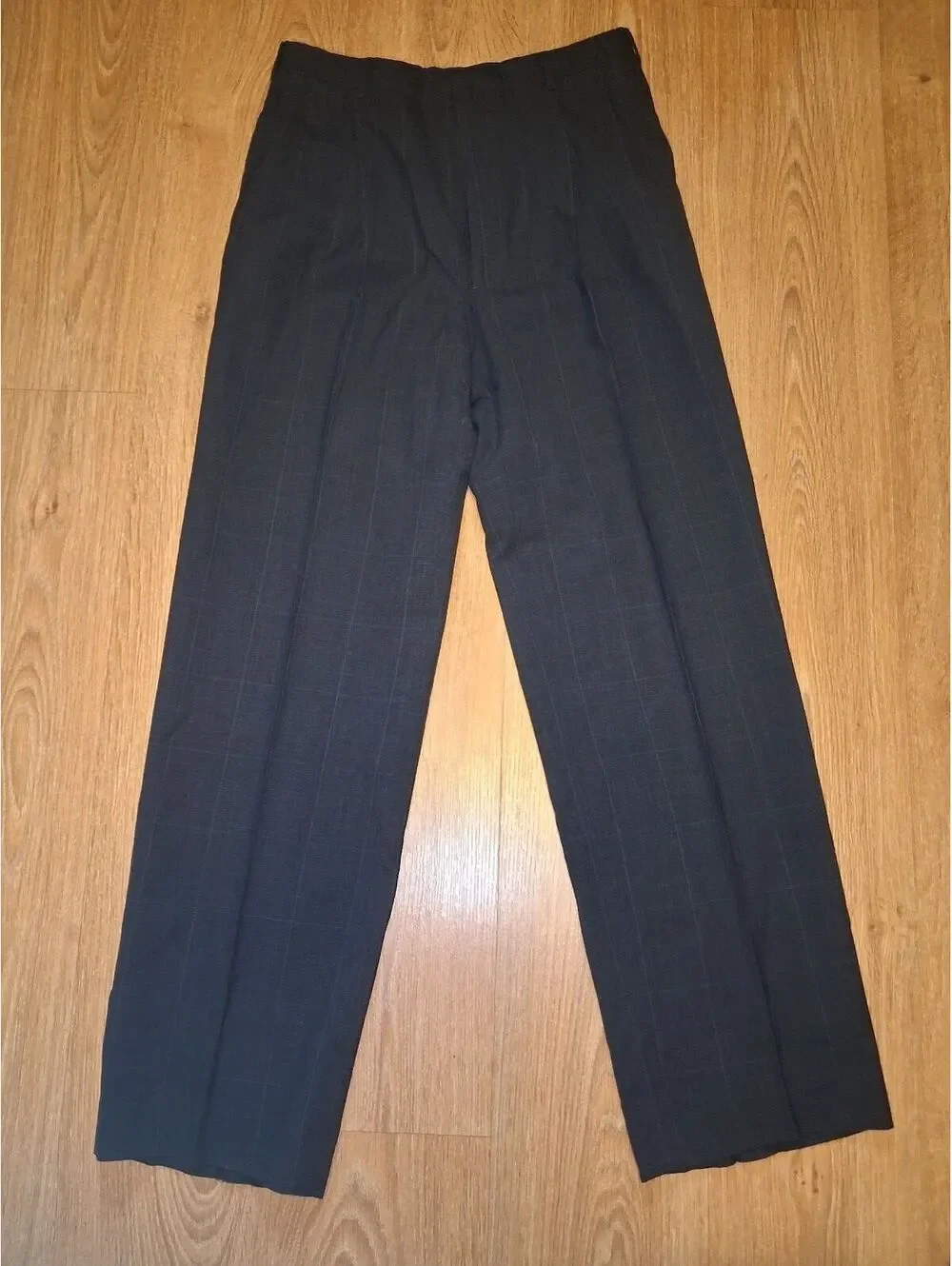 Hart Schaffner Marx 2 PC Suit 40L 30x32 Gray Virgin Wool